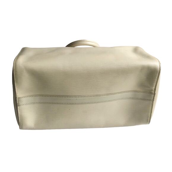 Louis Vuitton Speedy 30 Epi Leather Boston Bag Double Handle Satchel Purse Ivory - Picture 6 of 16